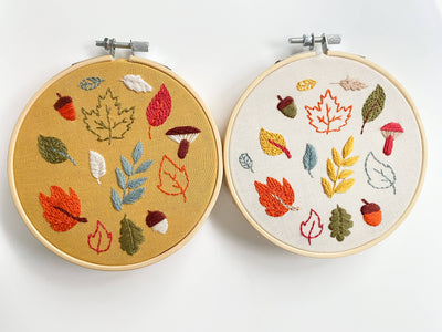 Autumn Leaves hand embroidery kit